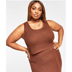 Nina Parker Trendy Plus Size Crochet Tank Top, Created for Macy's NWT size 2x